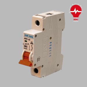 کلید مینیاتوری پارس فانال 1 پل 4 آمپر 6 کیلو آمپر PFN-61-C4