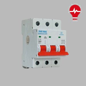 کلید مینیاتوری پارس فانال 3 پل 10 آمپر 6 کیلو آمپر PFN-63-C10